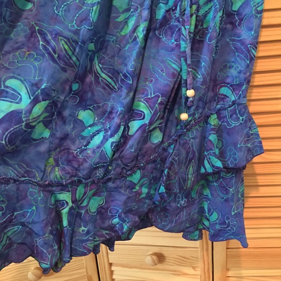 Beautiful Handpainted Batik smocked Tube-top Dress - Picture 6 of 11